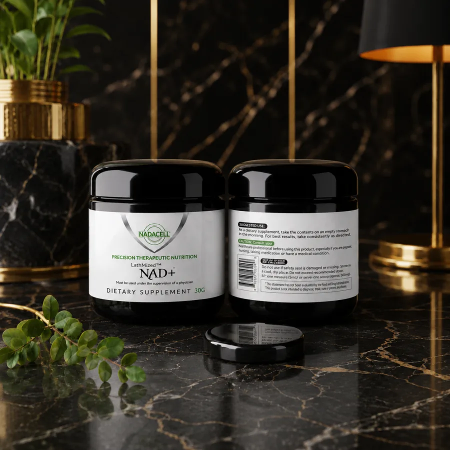 LathMized NAD+ Powder — 30g therapeutic-tier jar