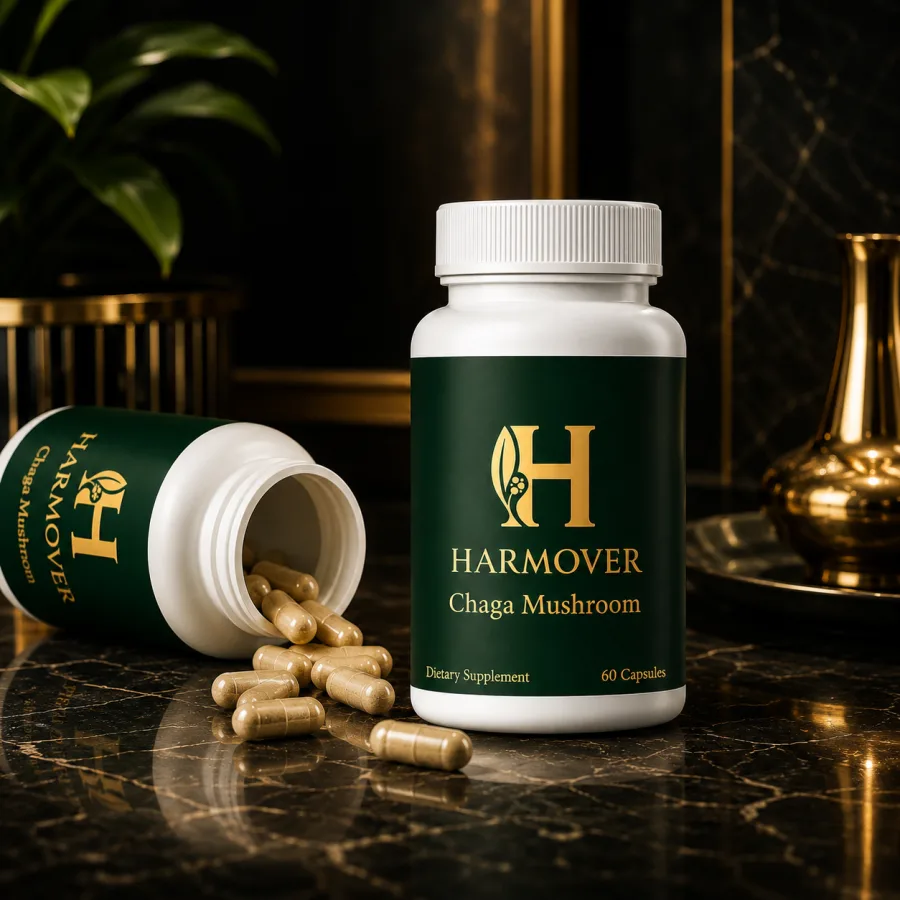 Chaga Mushroom capsules — adaptogenic support for focus
