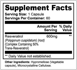 Resveratrol 50% 600mg 6