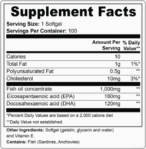 Omega-3 EPA 180mg + DHA 120mg 5